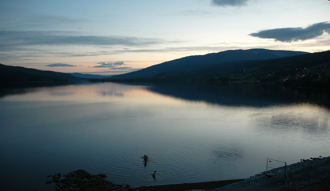 Lake Åresøen with view towards Duved and Tegefjäll