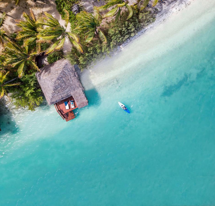 Aitutaki Lagoon Resort's overwater bungalows