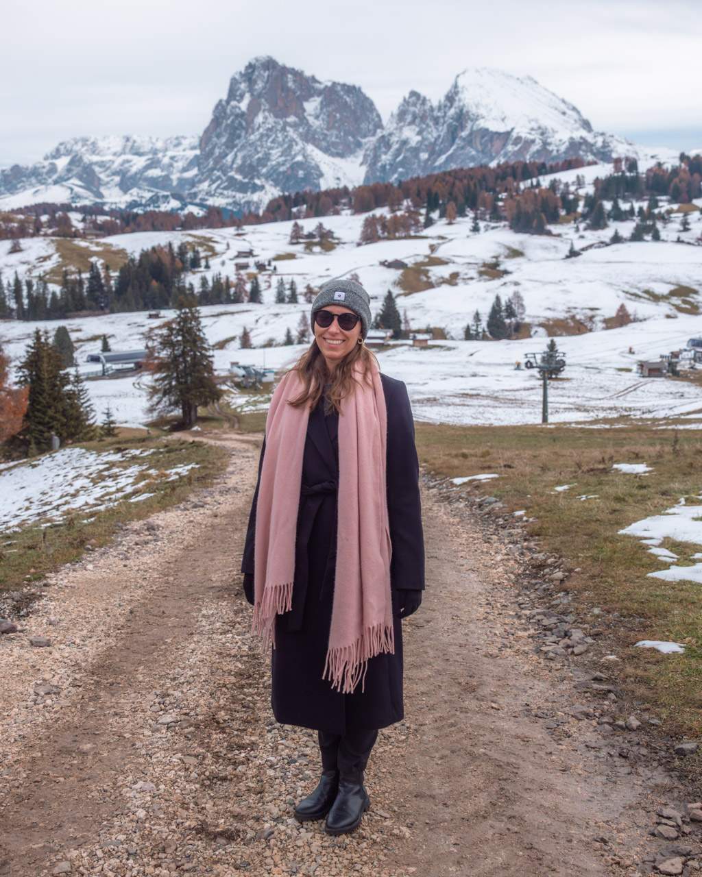 Victoria on Alpe di Siusi in November