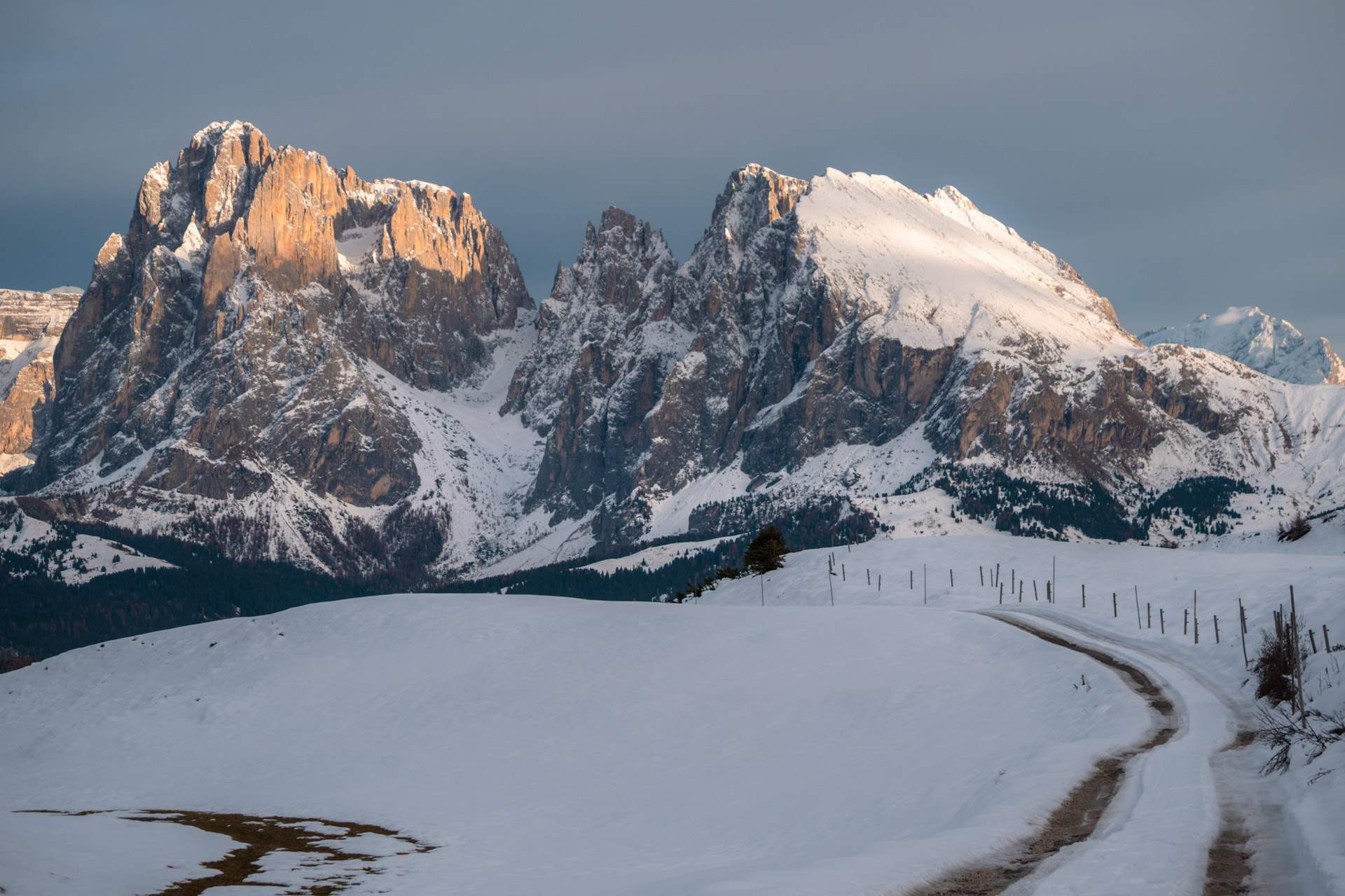 Snow in the Dolomites