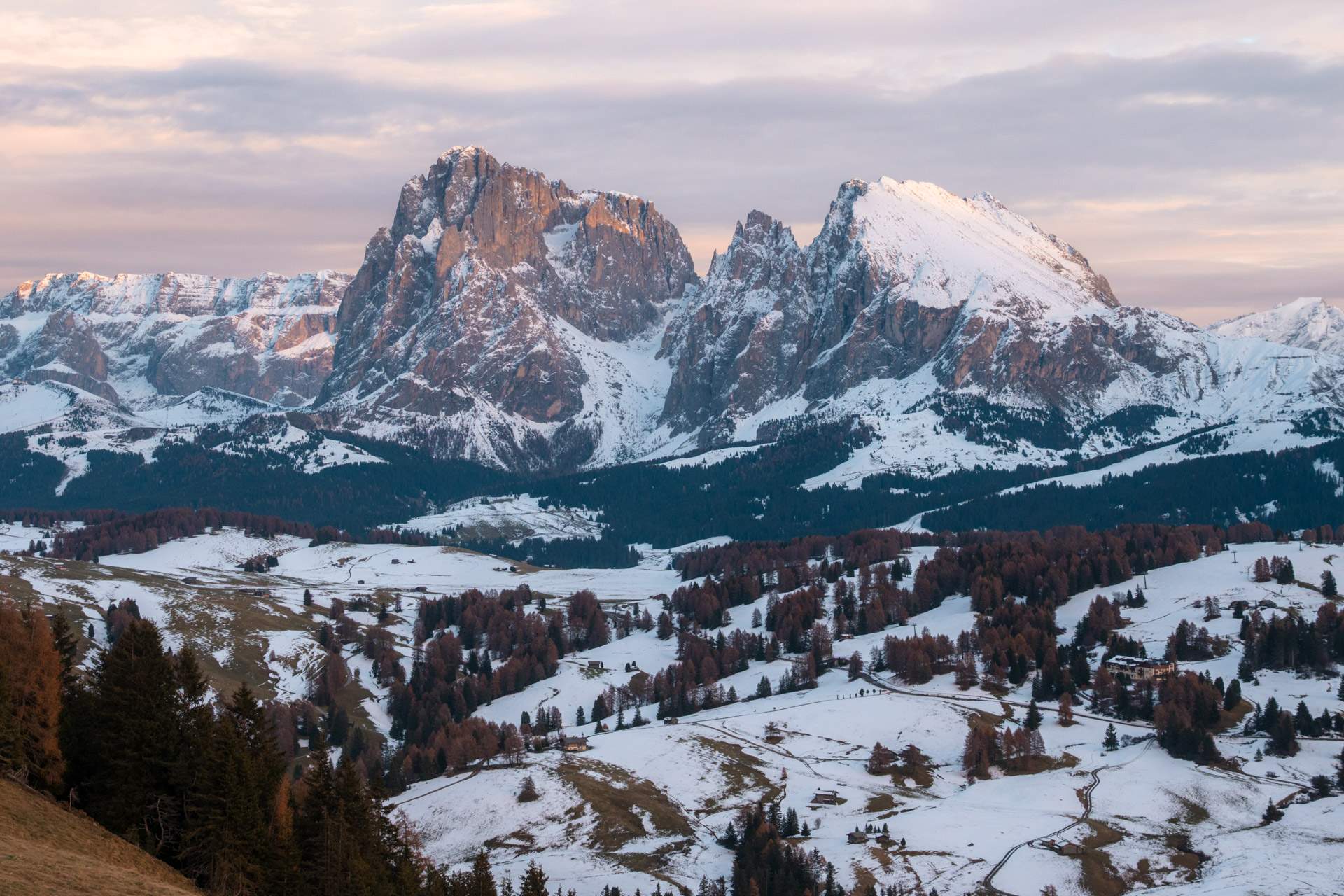 Snow on Alpe di Siusi