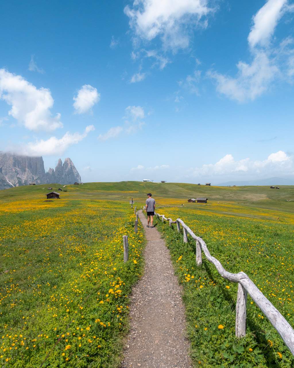 Alex walks towards Punta Santner/Santner Spitz