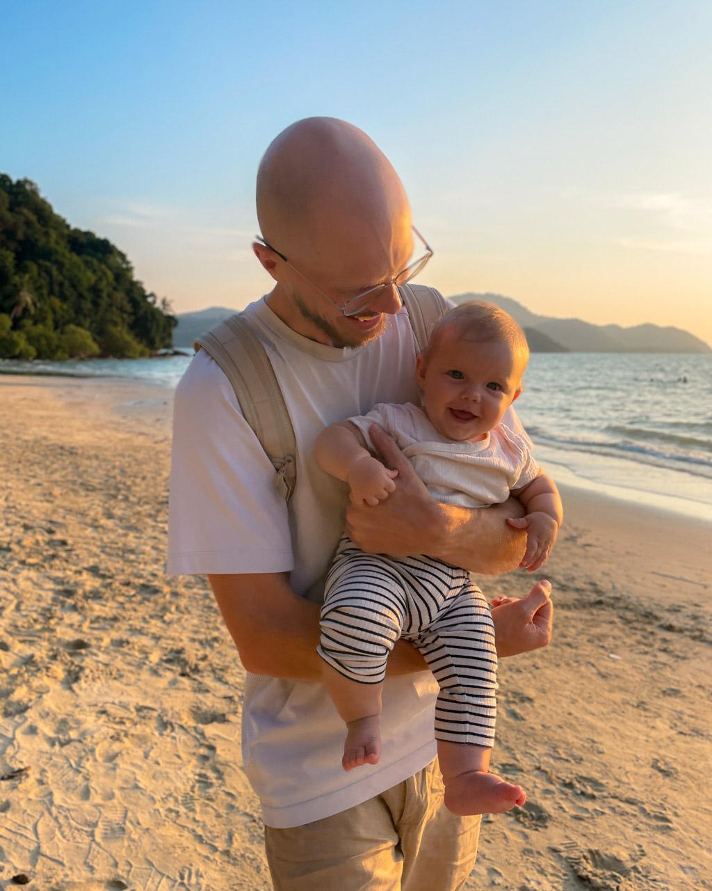 Alex and Zoe at Ao Yon Beach in Phuket