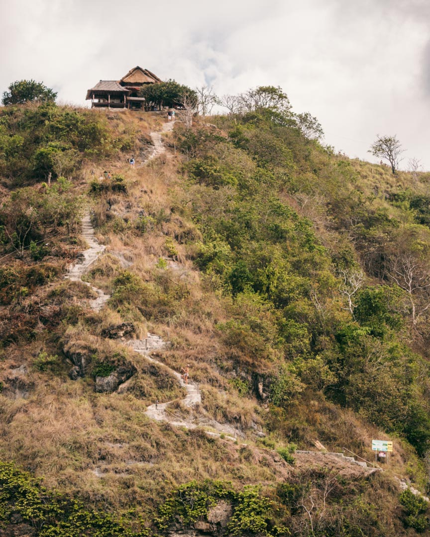 The walk up from Atuh Beach to the Diamond Beach lookout