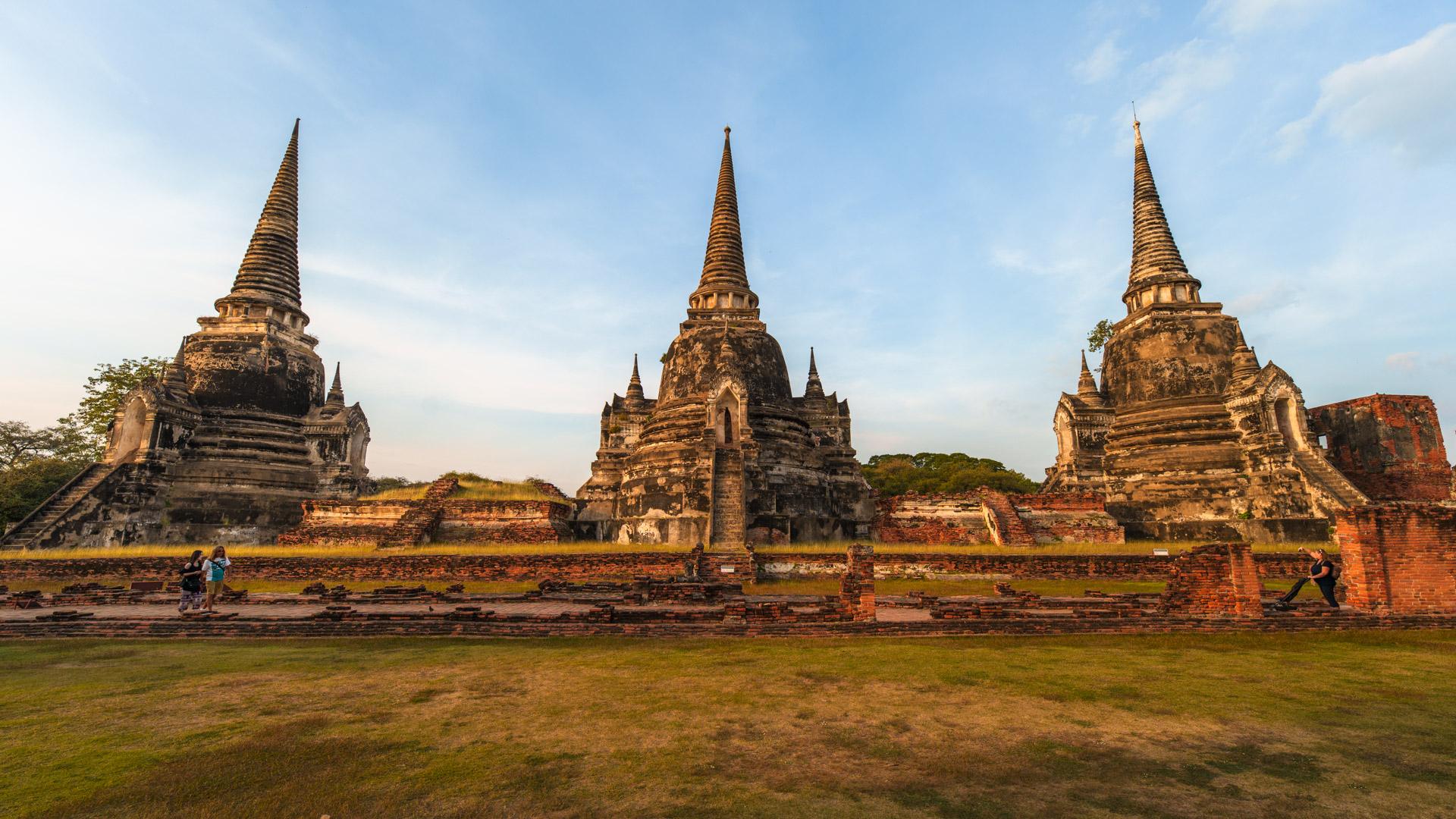 The three chedis at Wat Phra Si Sanphet