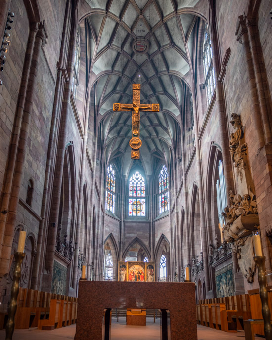 Inside of the Freiburg cathedral in Baden-Württemberg