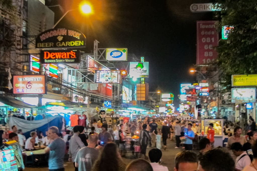 Khao San Road at night