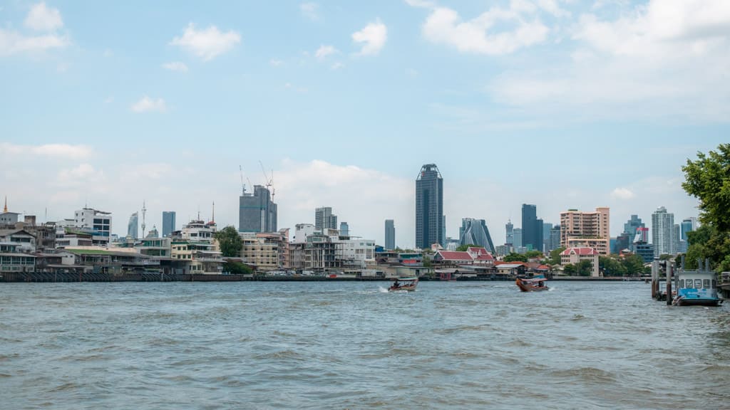 Bangkok skyline from the river