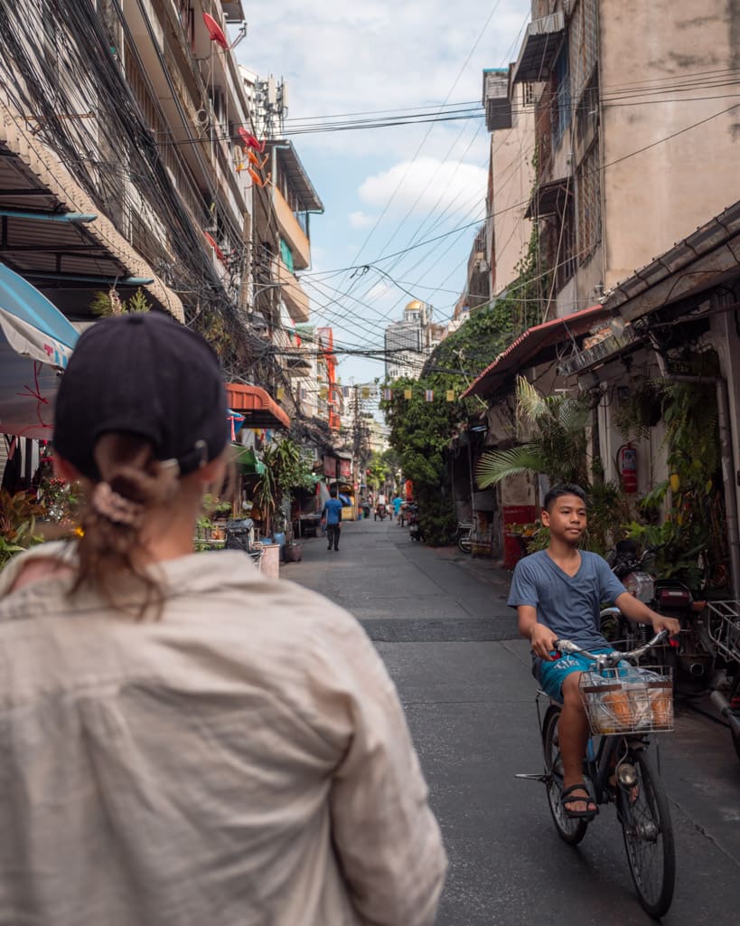 Street in Talat Noi in Bangkok