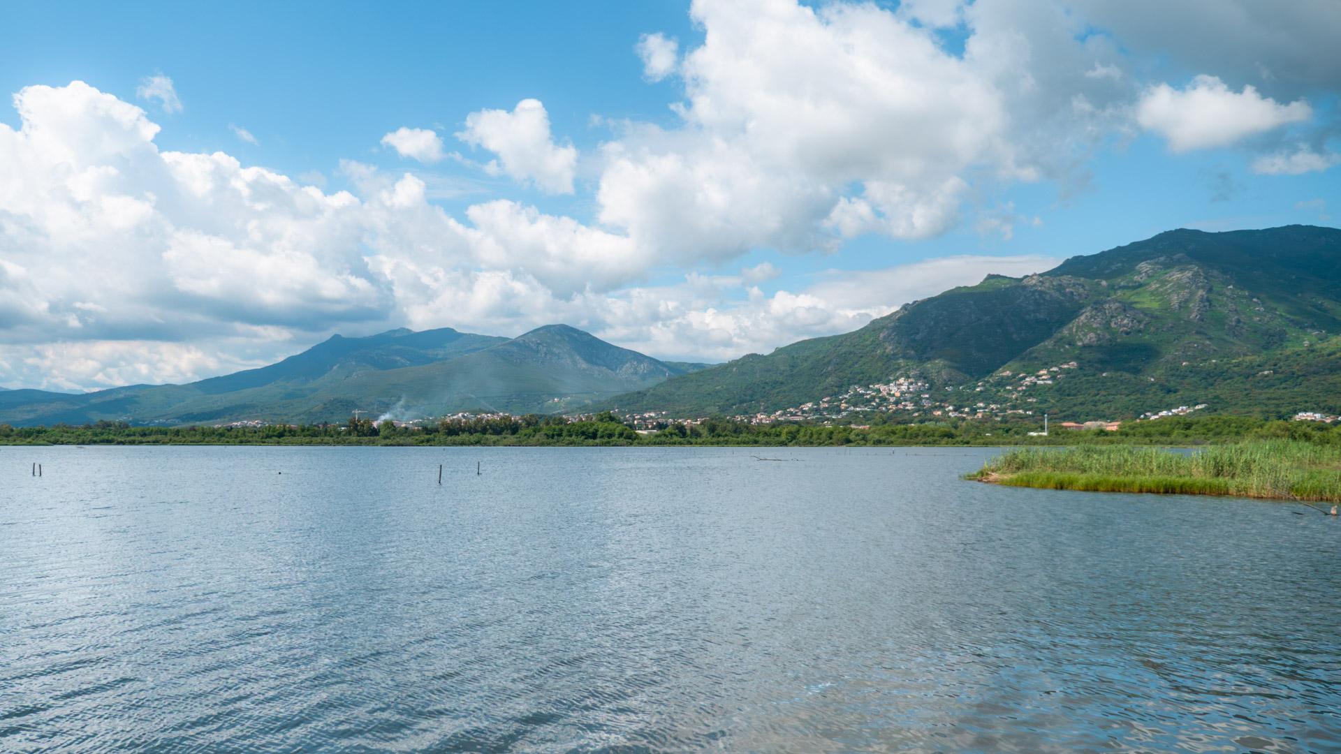Biguglia Pond with calm water 