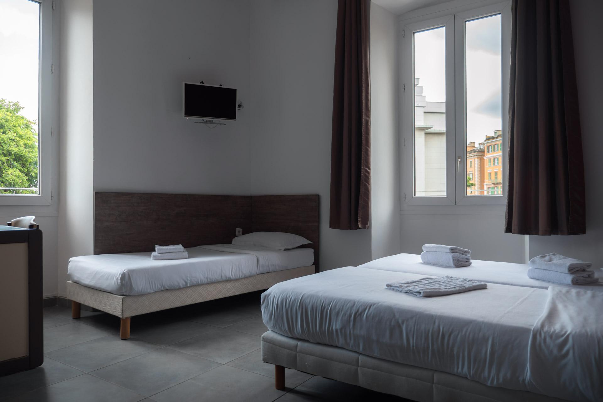 Our room at Hôtel Riviera in Bastia