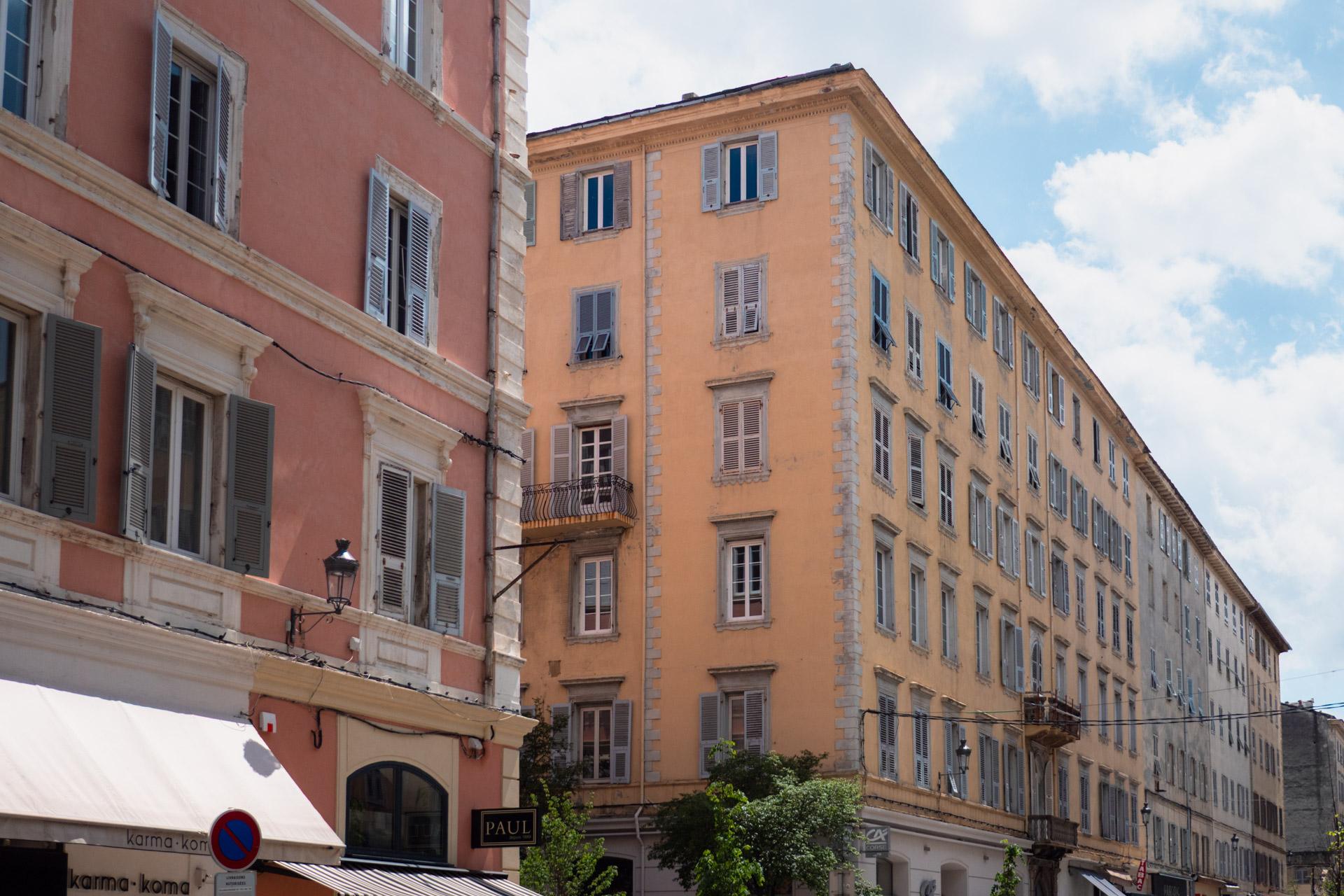 Typical street in Bastia