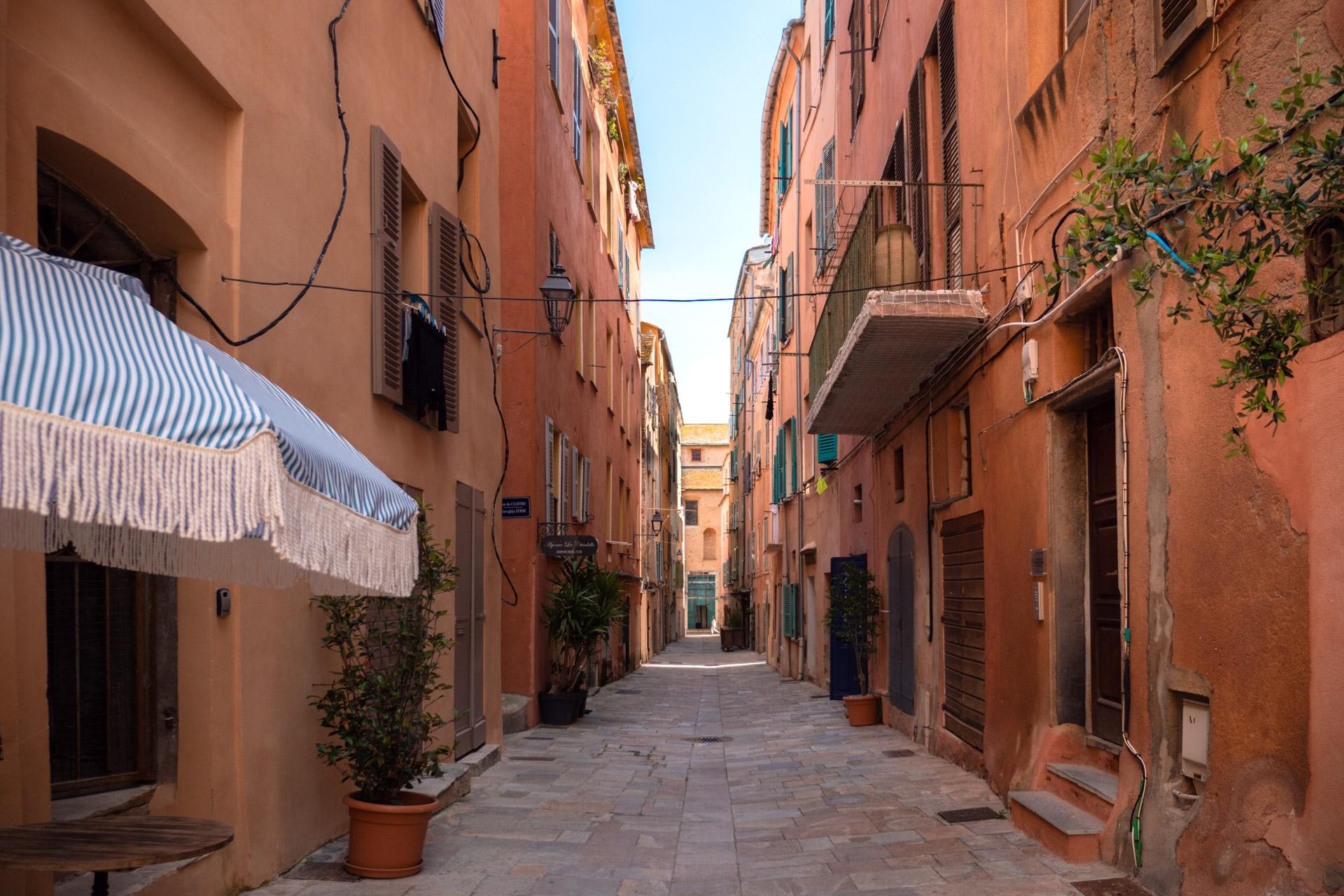 Quiet street in Bastia's citadel