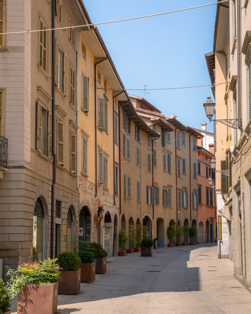 The lower town in Bergamo
