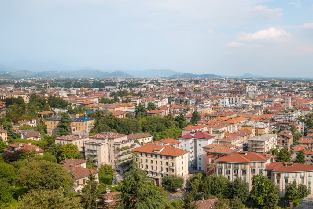The view from Città Alta over Città Bassa