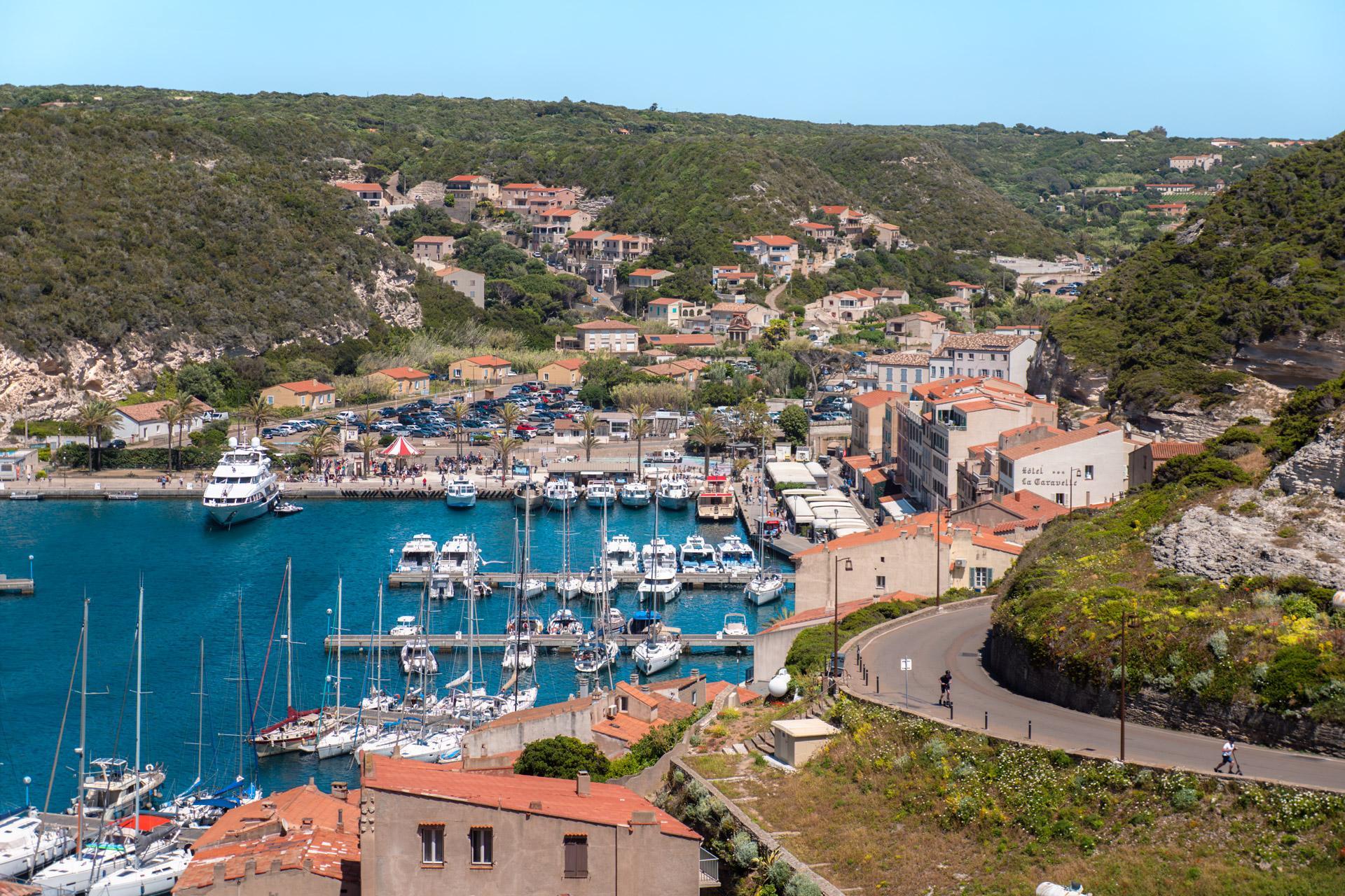 Harbour as seen from Bonifacio's citadel