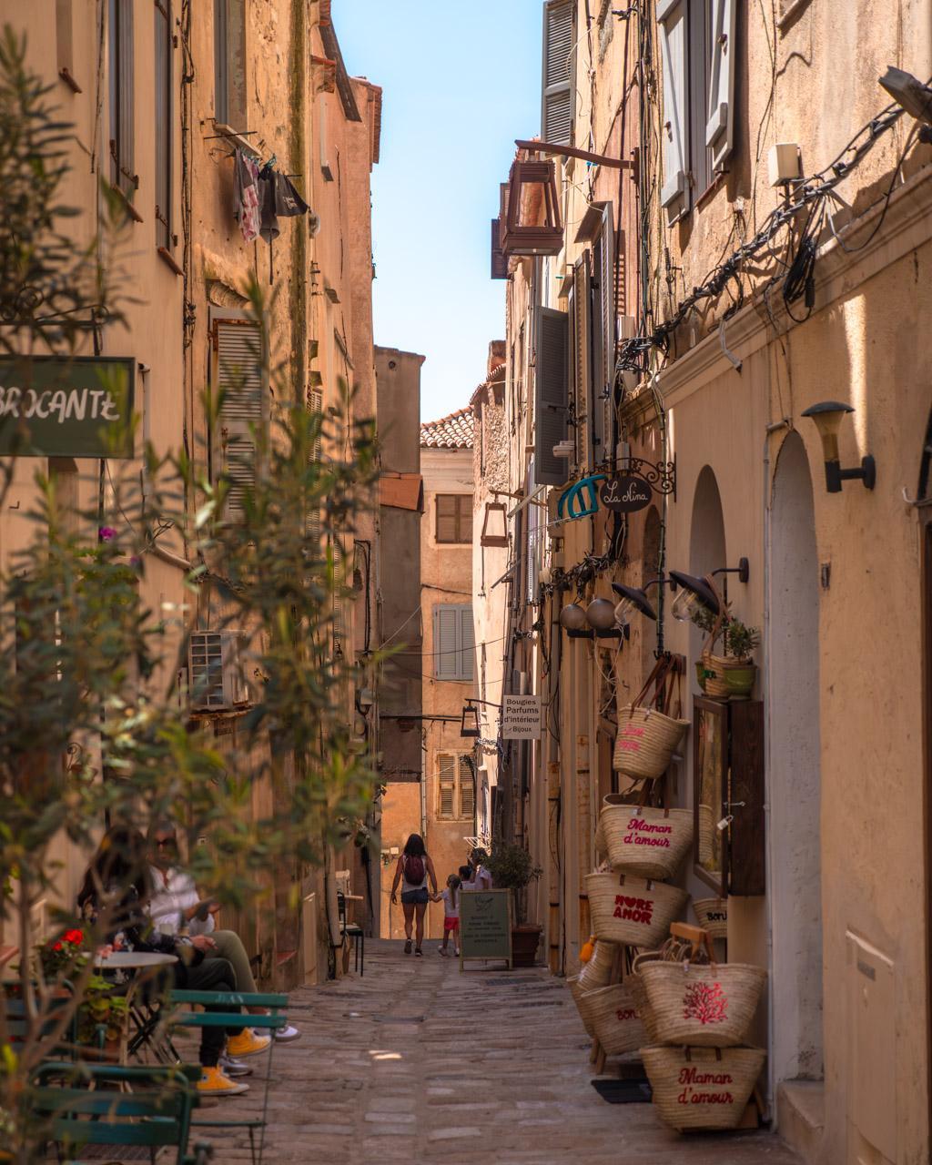 Old town narrow alley in Bonifacio's old town