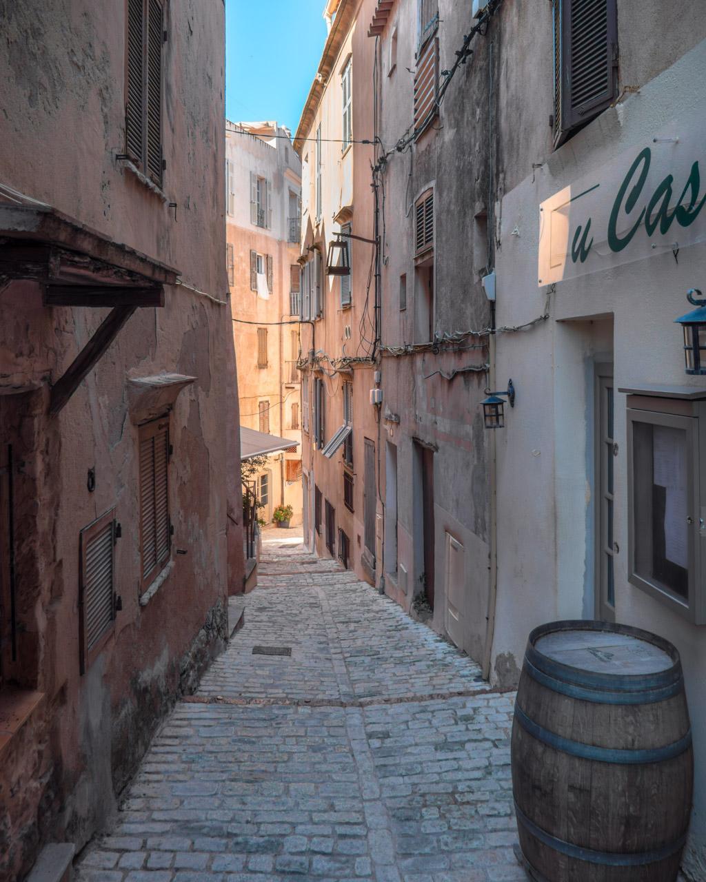 Cobbled street in Bonifacio's old town