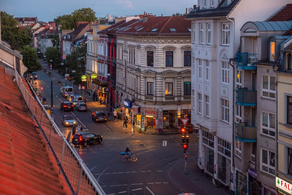 Viertel in Bremen after sunset