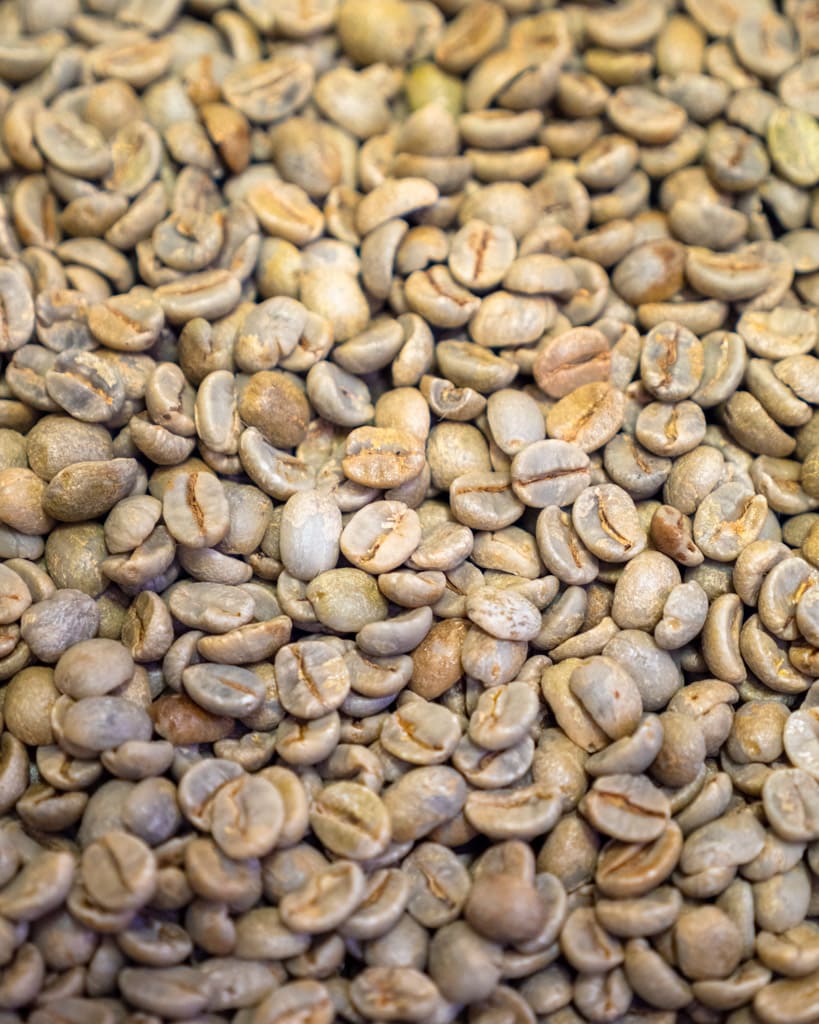 Unroasted coffee