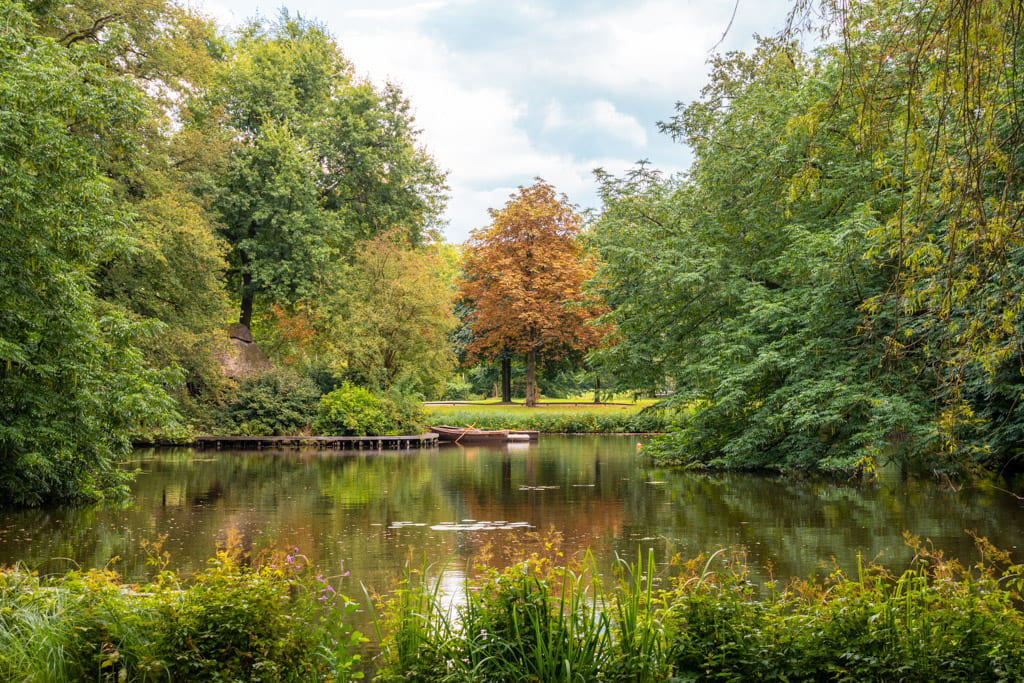 Lake in River in Bremen's Bürgerpark