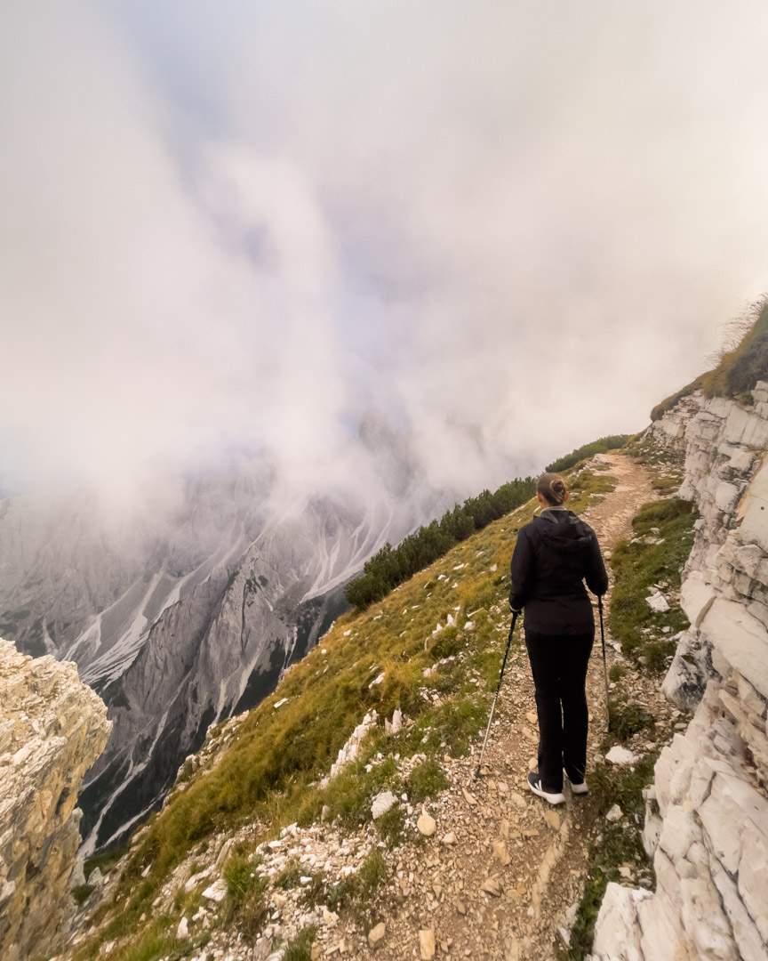 Victoria at the Cadini di Misurina viewpoint