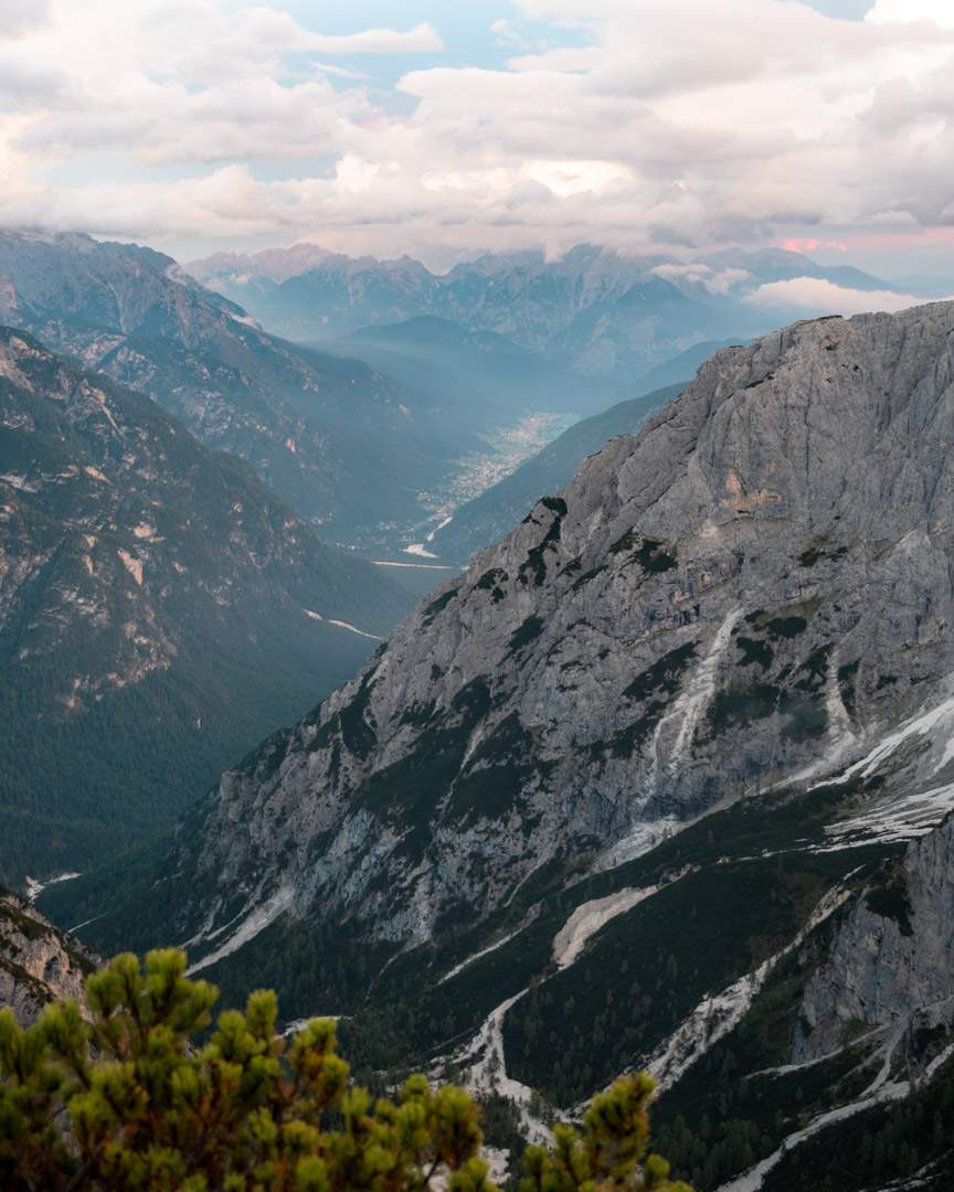 View from Cadini di Misurina towards Auronzo