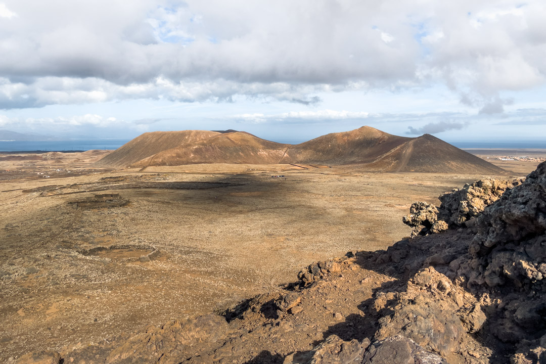 View from the platform at Calderon Hondo volcano in Fuerteventura