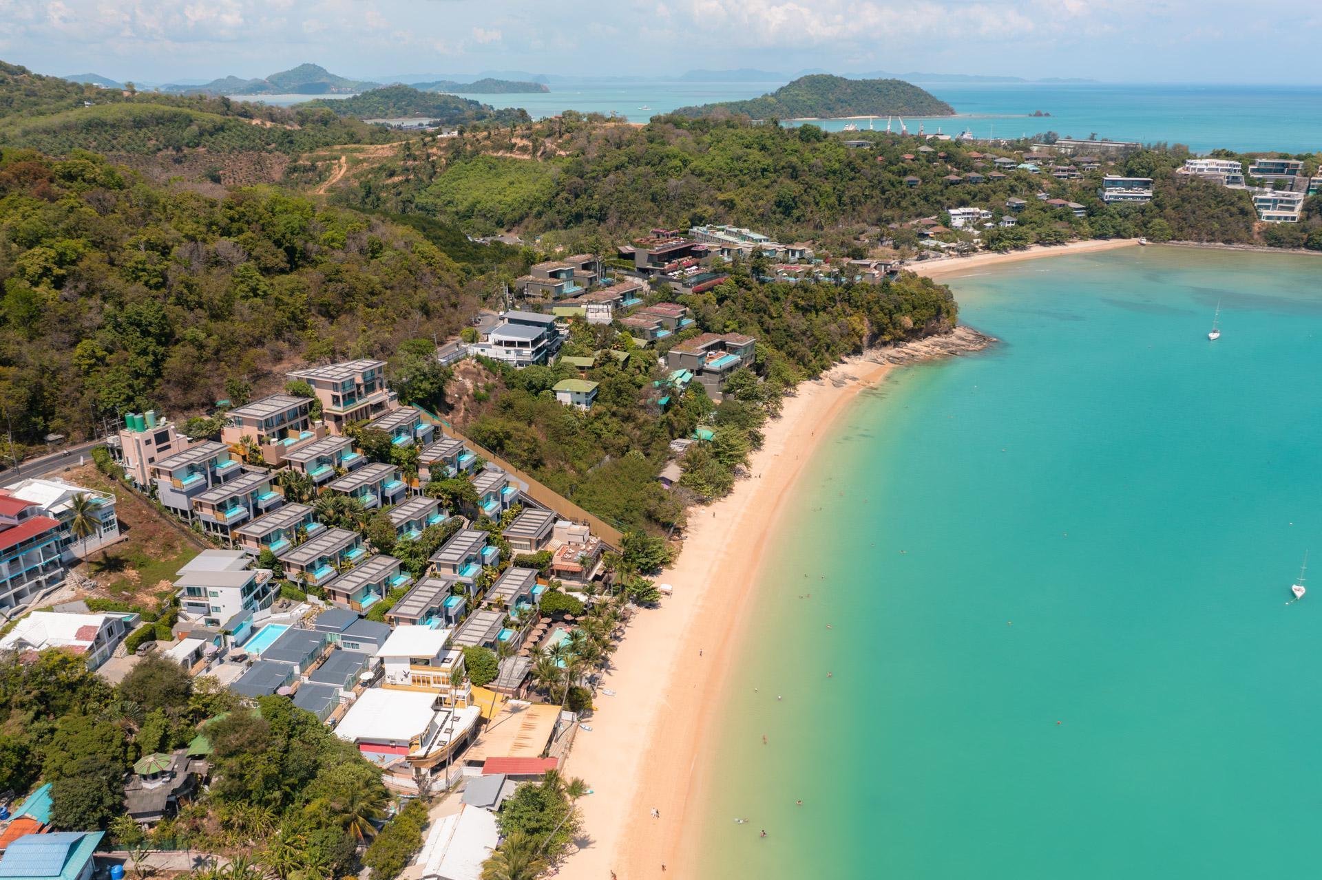 Ao Yon Beach seen from a drone perspective