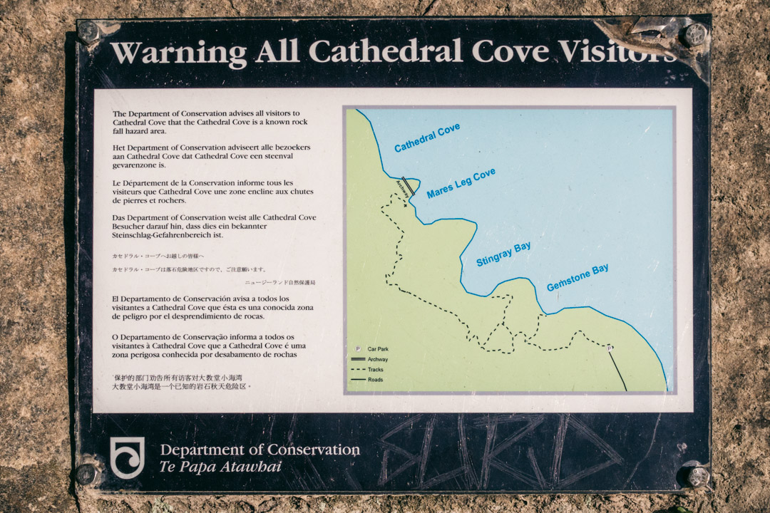 Cathedral Cove map