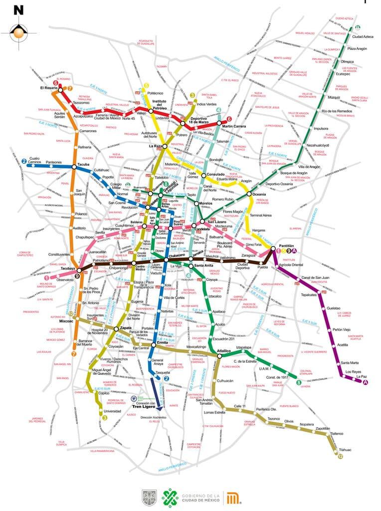 CDMX metro map