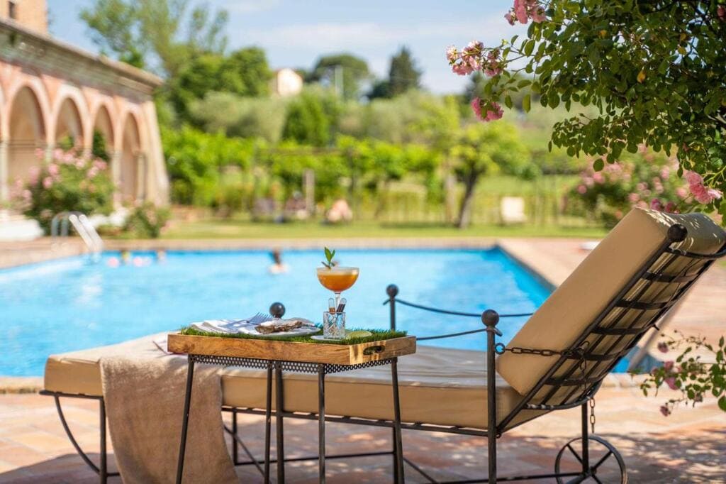 The pool at Hotel Certosa Di Maggiano