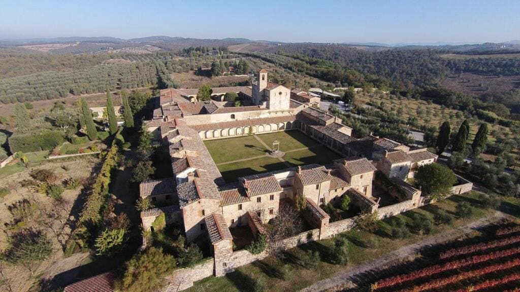 La Certosa di Pontignano drone image