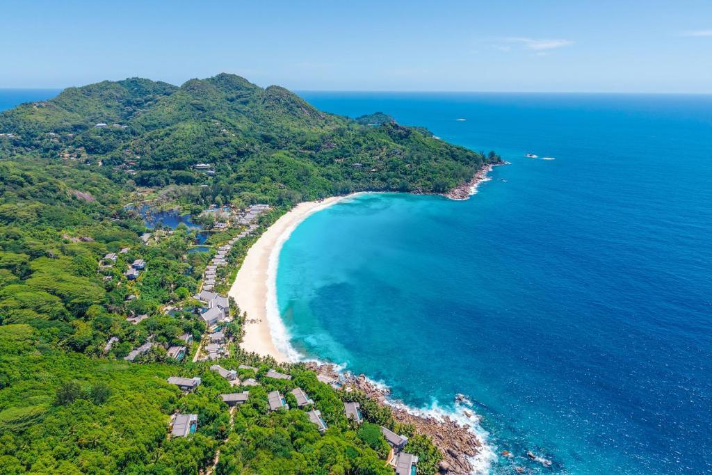 Cheval Blanc Seychelles seen from above