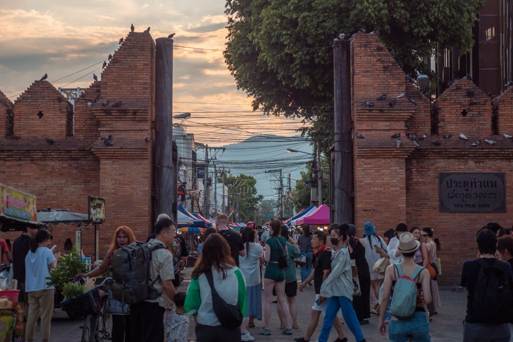 Tha Phae Gate at the Sunday market