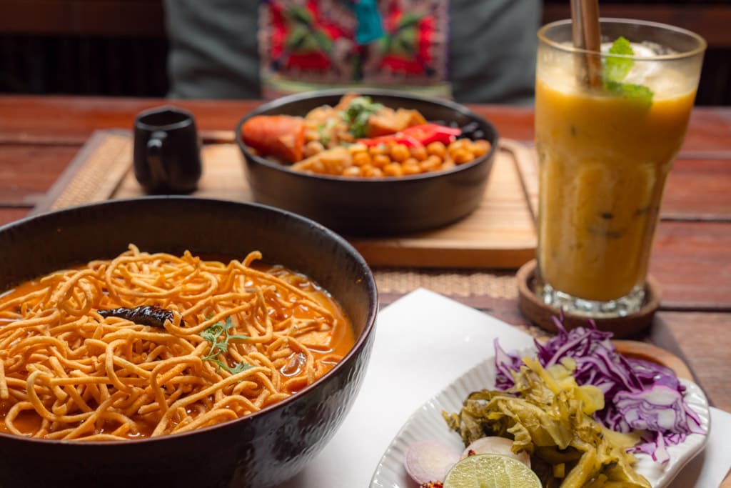 Vegan khao soi in Chiang Mai at Reform Cafe