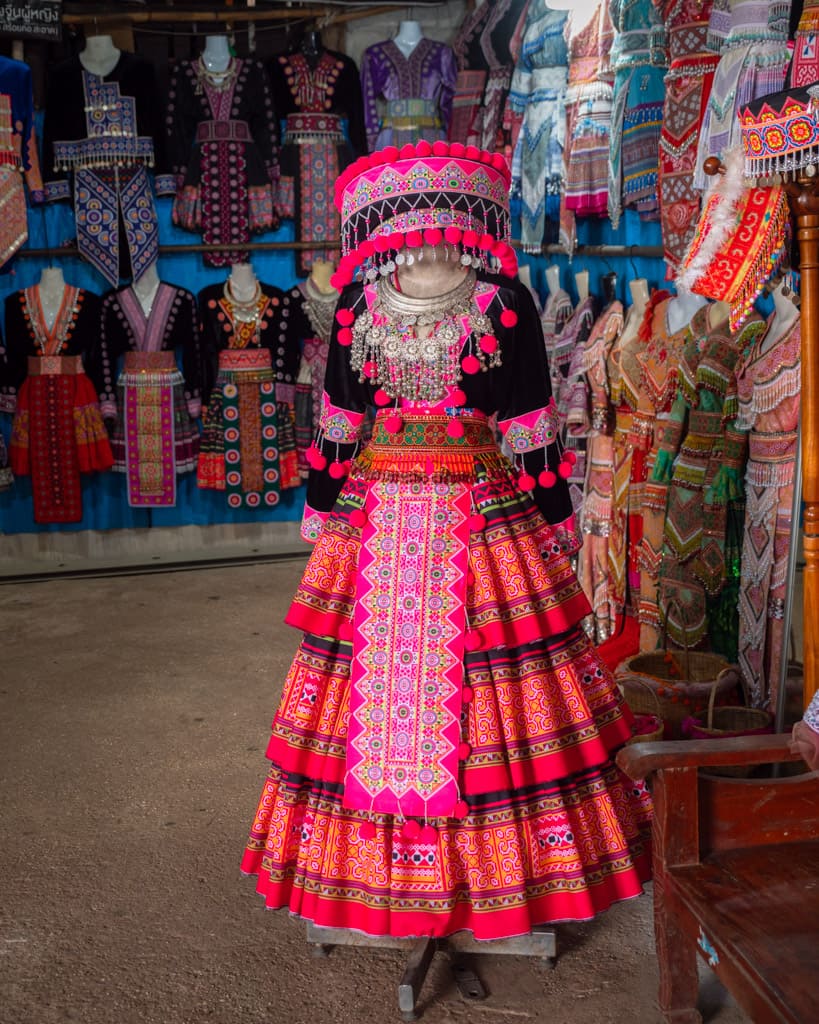 Colourful clothes in the Hmong village