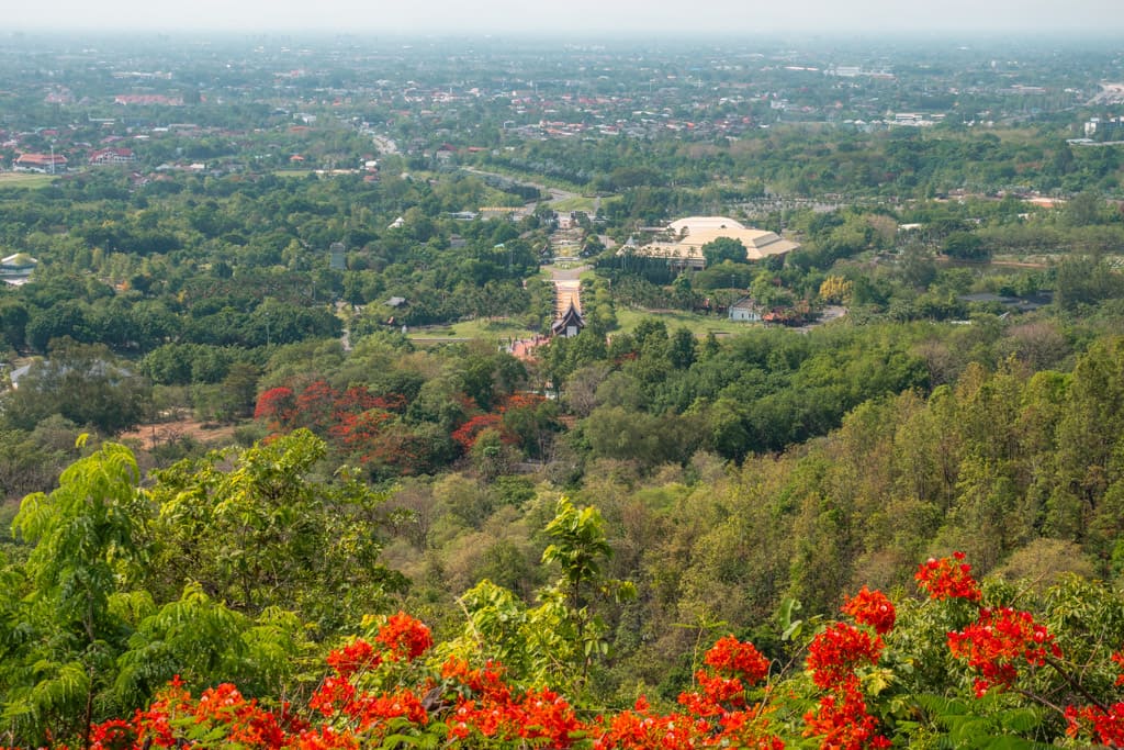 View of Royal Park Rajapruek from Wat Phrathat Doi Kham