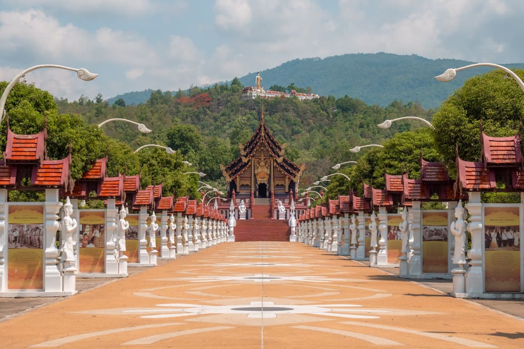 Wat Doi Kham seen from Royal Park Rajapruek
