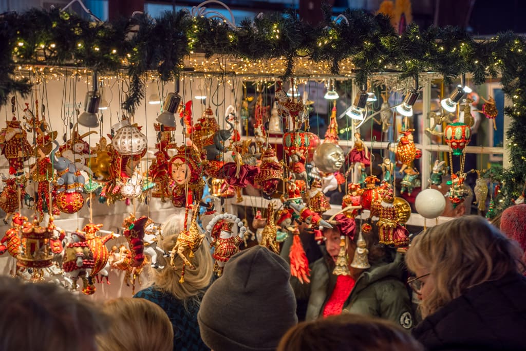A stall at Christiania Christmas Market in Den Grå Hal
