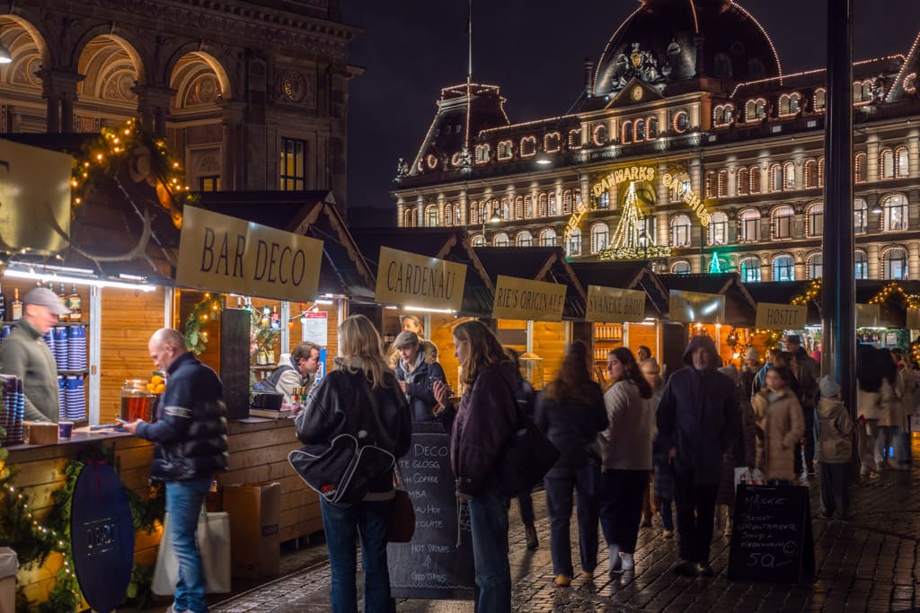 Stalls at the Christmas Market on Kongens Nytorv