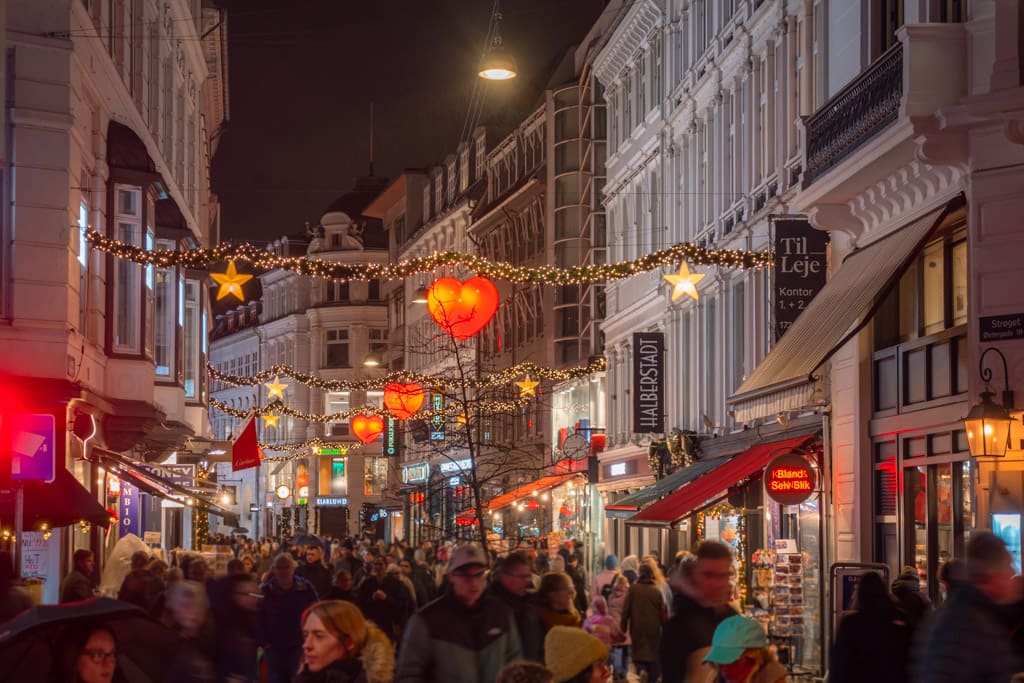 Christmas on Strøget in Copenhagen