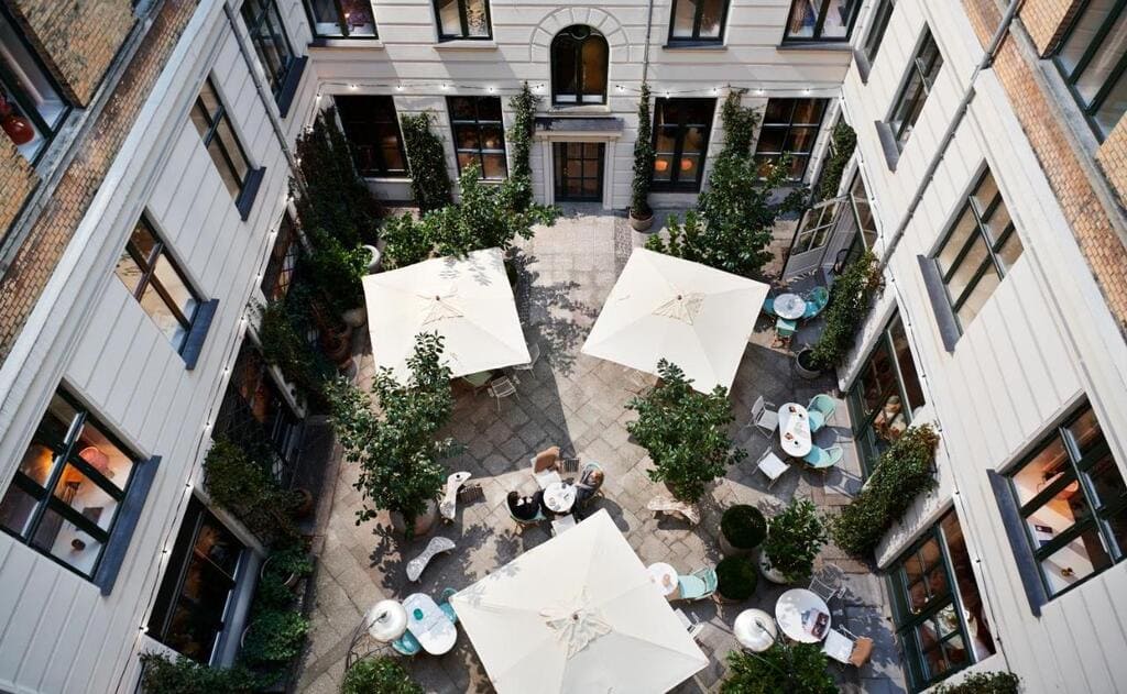 Courtyard at Coco Hotel in Vesterbro