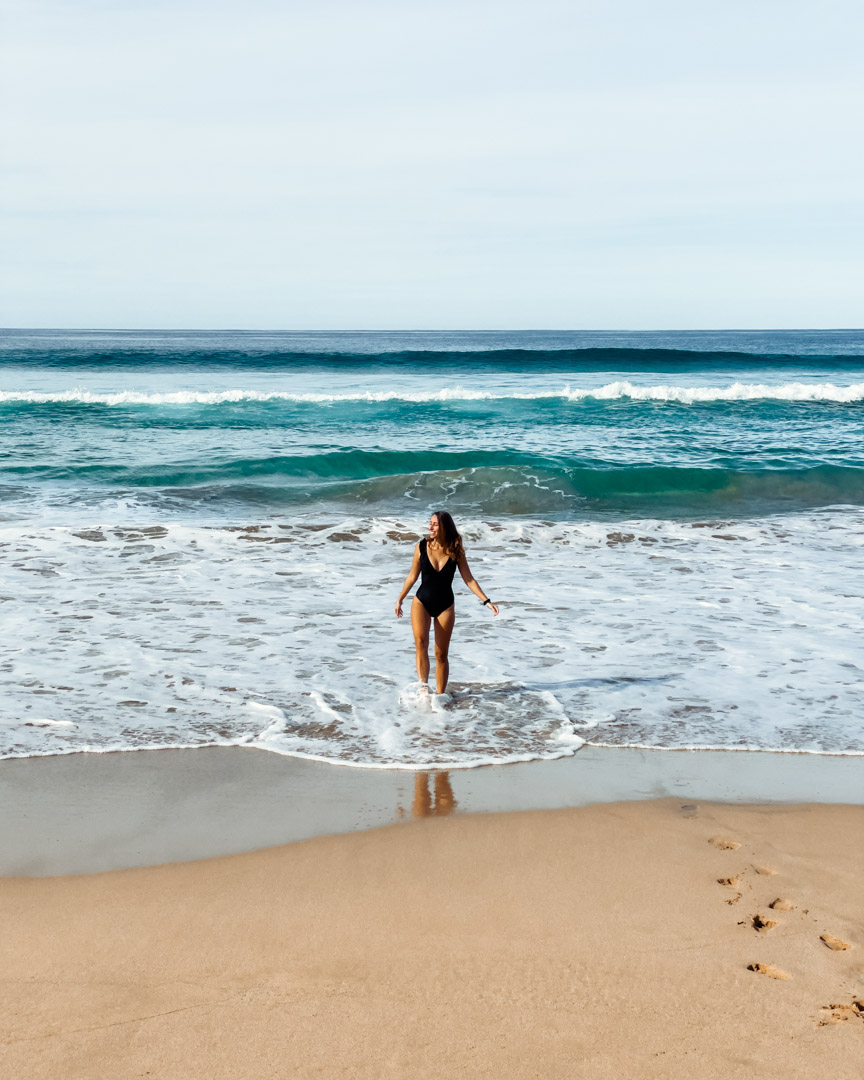 Victoria on Cofete Beach in Fuerteventura