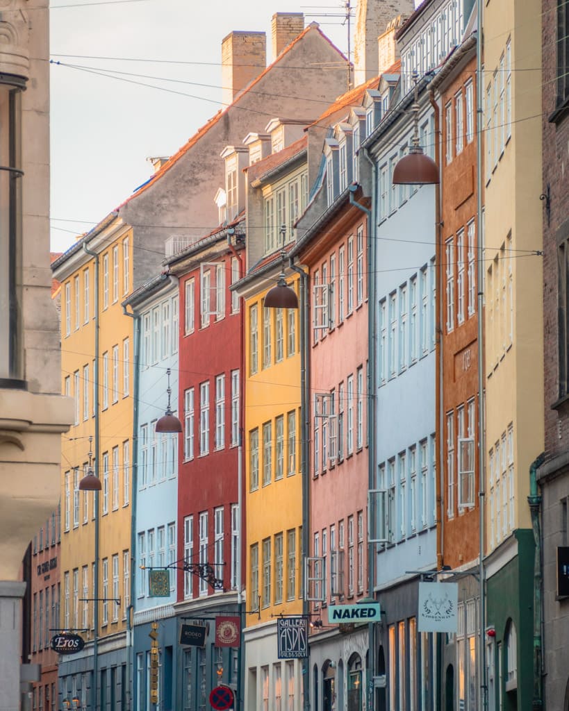 Klosterstræde colourful houses seen from Strøget