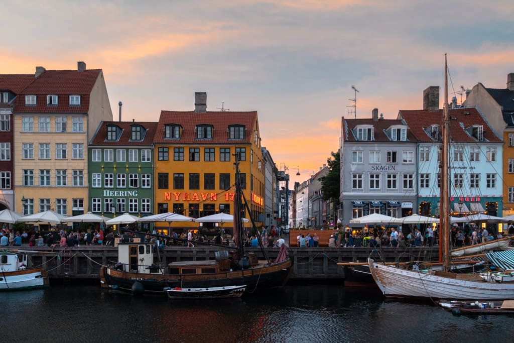 Nyhavn in the sunset