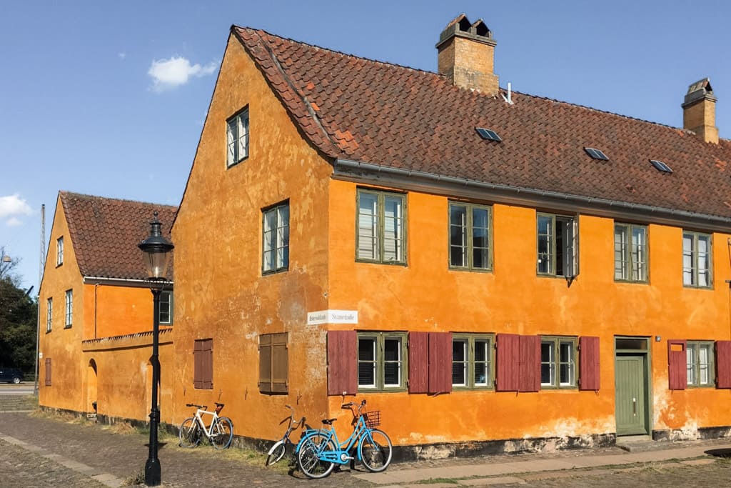 Nyboder houses on a summer's day in CPH