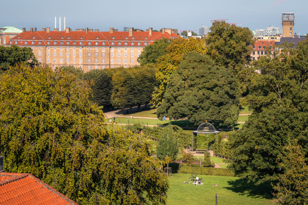 Kongens Have seen from the roof of Cinemateket on a summer's day