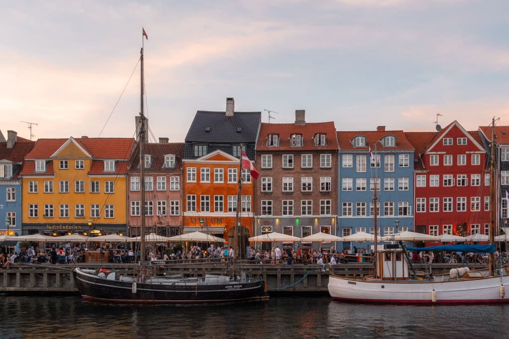 Copenhagen image of Nyhavn at sunset