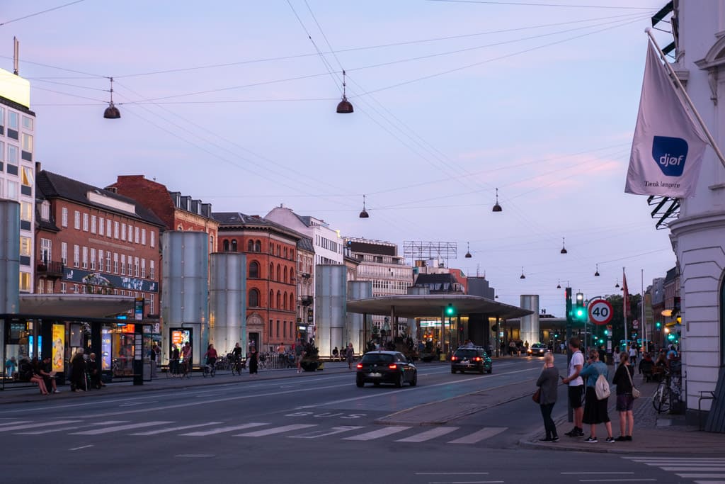 Nørreport late in the evening in summer